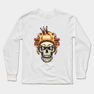 Dollar Signs Crowned Skull Long Sleeve T-Shirt